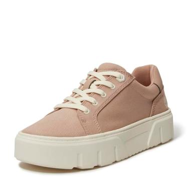 Imagem de Timberland Tênis feminino Laurel Court, Lona bege claro, 11 Wide