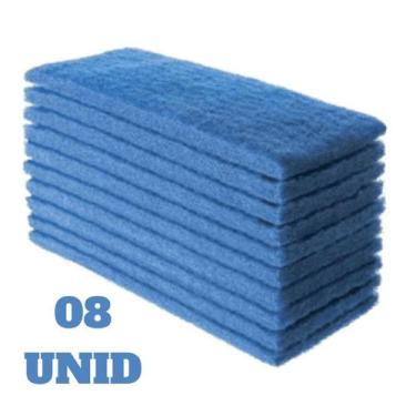 Imagem de Fibra Azul para Limpeza Delicada Limpa Vidro Espelho Vidraças Sacada N