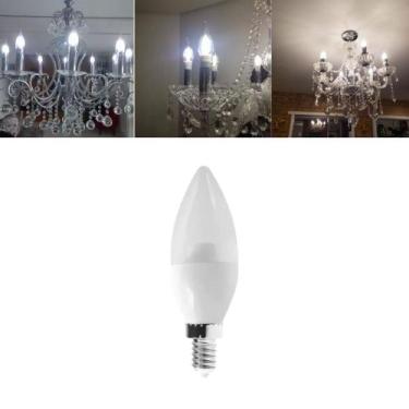 Imagem de Kit 3 Lâmpada Led Vela Transparente 2700/6000k Luminatti, Branco Frio