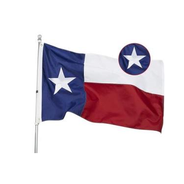 Imagem de Bandeira Homissor Texas, 5 x 8 pés, bordada, listras costuradas em est