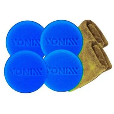 Imagem de 4 Aplicador Espuma Automotivo Vonixx + Kit Pano Microfibra