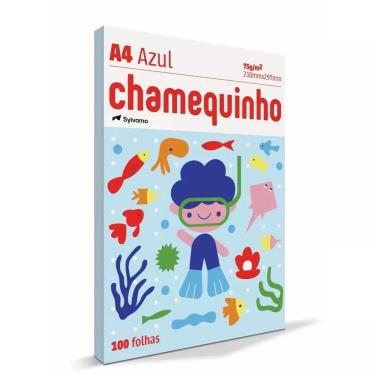 Imagem de Chamex Sulfite A4 Chamequinho Azul 75g/m² 100 folhas 29,7x21 cm