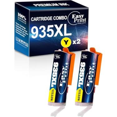 Imagem de Cartucho de tinta de substituição EASYPRINT 934 935 compatível com HP 934XL 935XL, pacote combo compatível com HP Officejet Pro 6830 6230 6835 6812 6815 6820 6220 6800 (2 amarelos)