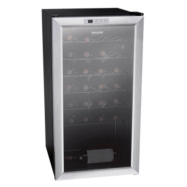 Imagem de Adega de Vinho Suggar Climatizada Toulouse AD2711IX para 29 Garrafas - Inox