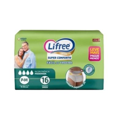 Imagem de KIT 2 Fraldas Adulto Lifree Super Conforto, P/M