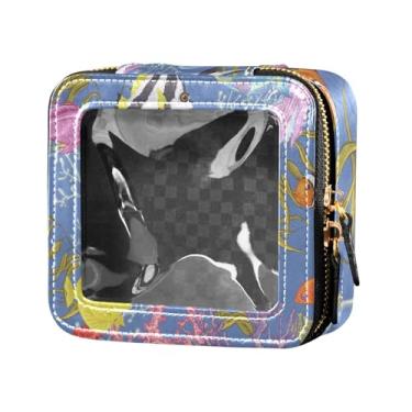 Imagem de Fitrendlovey Bolsa organizadora espaçosa de couro PU com claraboia e zíper para cosméticos em movimento, T20, one size