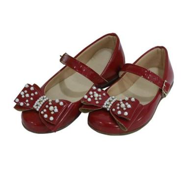 Imagem de Sapatilha Infantil Menina Sapato Boneca  Confortável Brilho Laço Stras
