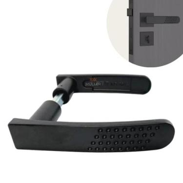 Imagem de Maçaneta para Porta Preto Fosco Modelo 21 56253 Stam