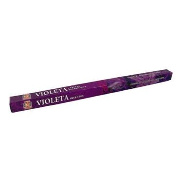 Imagem de Incenso Violeta Guda Indiano Caixa com 7 Varetas - Lua Mística - 100% 