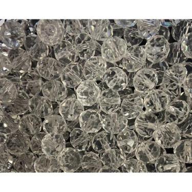 Imagem de Kit 200 Cristais Miçangas Transparente 8mm Umbanda Guia - Lua Mística 