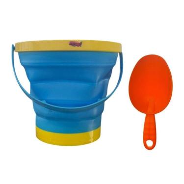 Imagem de Balde Kit Praia Azul Brinquedo Aqua Zoop Com Pazinha - Zoop