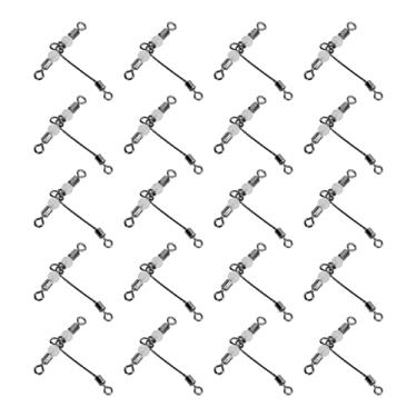 Imagem de 20pcs Giram Giro Com Contas, Conector de Forma T de Pesca Luminosa para Separar o Gancho de Pesca, Rolamento de Linha Com Contas para Atrair Peixes, Conexão Mais Firme Garantida,