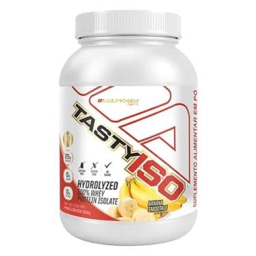 Imagem de Whey Protein Isolado Tasty ISO 100% Alta Absorção Sabor Banana 900g Zero Açúcar Sem Glúten Fonte de Proteína de Rápida Digestão