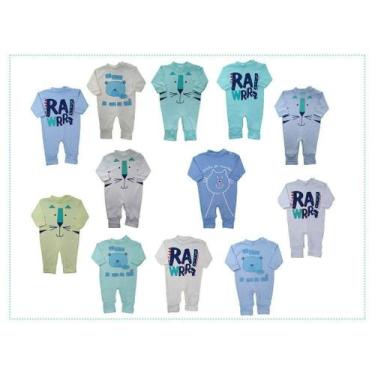 Imagem de Macacão Bebê Suedine Estampas Variadas 1 Peça Menino - Koala Baby, Azu