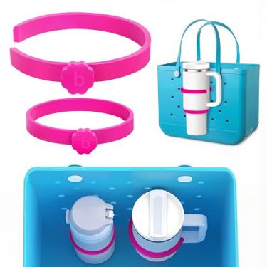 Imagem de Oudizz Acessórios para garrafas de água esportivas, artigos esportivos, suporte de copo para Stanley, suporte de bebida grande compatível com todos os sacos Bogg, acessório de suporte de copo