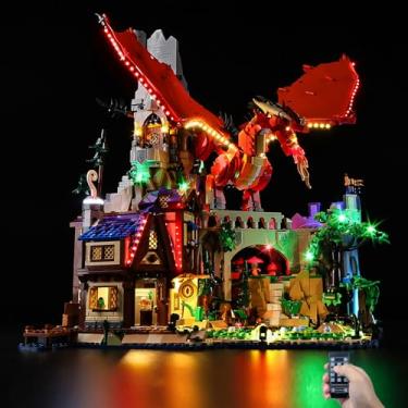 Imagem de Kyglaring LED Lighting Kit for Leg0 Dungeons & Dragons: Red Dragon's Tale Model Set, Compatible with Leg0 21348 ，leg0 Sets Not Included（Remote Control
