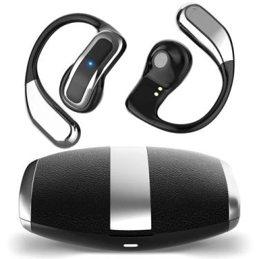 Imagem de Fones de ouvido Translator Merryking AI OWS 144 idiomas pretos