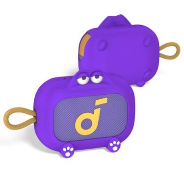 Imagem de Wacanc Capa de silicone para alto-falante Anker Soundcore Select 4 Go com desenho animado, capa protetora antiarranhões à prova de choque compatível com alto-falante Soundcore Select 4 Go Bluetooth