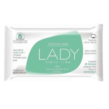 Imagem de Lenço Íntimos Clean Side Com 20 Lenços  Lady Personalidade - Eurofral 