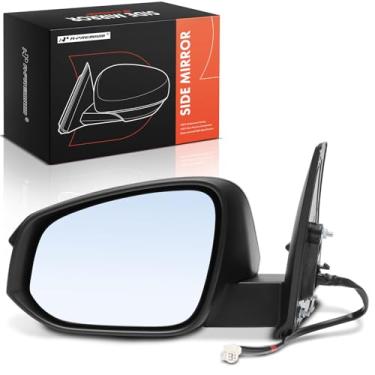 Imagem de A-Premium Espelho retrovisor traseiro externo preto dobrável manual aquecido - compatível com Toyota 4Runner 2014-2023