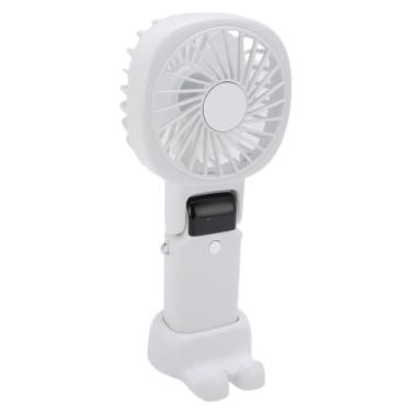Imagem de Fã Portátil Portátil, Mesa 3 Em 1 Fãs Pequenos Pessoais Fãs Dobráveis ​​de fã USB e Função de Resfriamento do Banco de Energia para o Verão, Viagens, Praia, Montanhismo (Branco)