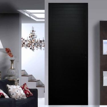 Imagem de Porta De Alumínio Lambril 210X100Cm Lado Esquerdo Preto