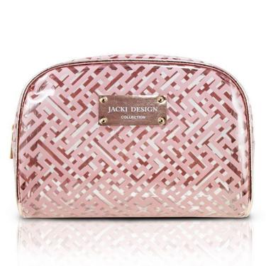 Imagem de Necessaire Retangular Diamantes Jacki Design Rosa