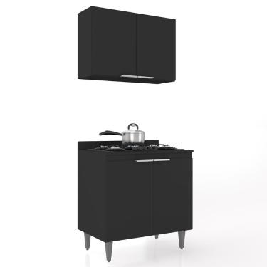 Imagem de Armário De Cozinha E Balcão Cooktop Pérola Z34 Preto - Mpozenato
