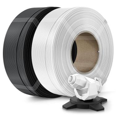 Imagem de Creality Refil de filamento PETG Filamento de impressora 3D de 1,75 mm, refilamento de 2 kg para carretel reutilizável de laboratório bambu, precisão dimensional ± 0,03 mm, preto + branco