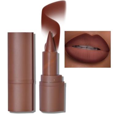 Imagem de Erinde Conjunto 2 Em 1 De Delineador Labial E Batom, Lápis Cera Cremoso Marrom Escuro Fosco, Maquiagem Alta Pigmentação Longa Duração, 03# Caramel Brulee