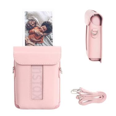 Imagem de VOVMOEYA Capa Para Fujifilm Instax Mini Link 3, Magnética Fuji 3 Pu Com Alça De Ombro Interna Microfibra Macia - Rosa Pastel