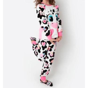Imagem de Pijama manga longa teen soft vaca patches off white - puket, 14