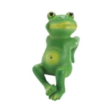 Imagem de Fenteer Estatueta de sapo em resina para decoração de ambientes, Style B, Tamanho real