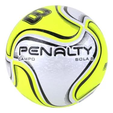 Imagem de Bola de Futebol de Campo Penalty 8 X - Branco/Amarelo