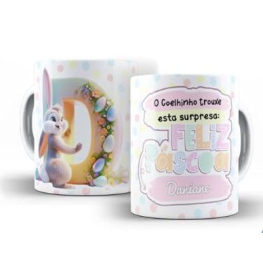 Imagem de Caneca branca ALFABETO PÁSCOA (D)