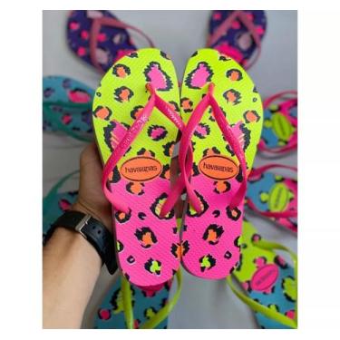 Imagem de Chinelo Sandália Feminino Slim Estampado Confortáveis lançamento verão