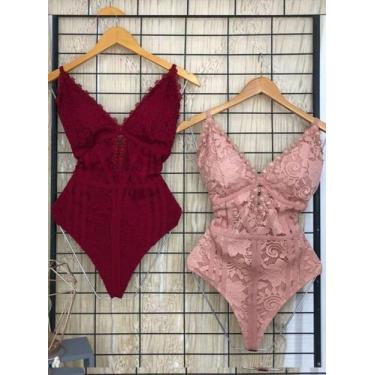 Imagem de Body alça guipir feminino - filo modas, Preto, M