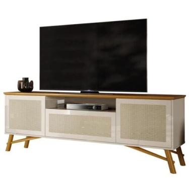 Imagem de Rack para TV até 75 Polegadas 3 Portas Off white Cedro - Darin