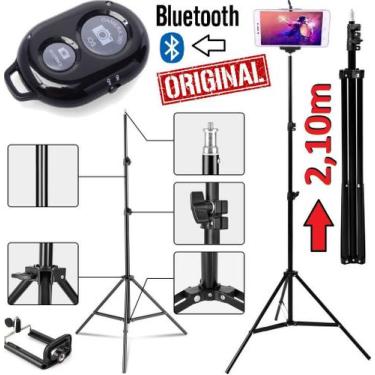 Imagem de Kit Youtuber Tripé de Celular Universal Pedestal Reforçado Para Flash 