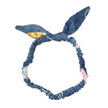 Imagem de Tiara em tecido Duda floral azul bebê e moda infantil - Amora Modinha