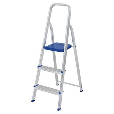 Imagem de Escada de Alumínio Mor 3 Degraus 120Kg 005101
