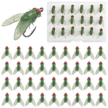 Imagem de Bionic Isca de pesca com mosca, kit de iscas de pesca com mosca, 18/36 peças, truta e moscas, iscas de peixe, água doce, água salgada, anzol, isca artificial macia