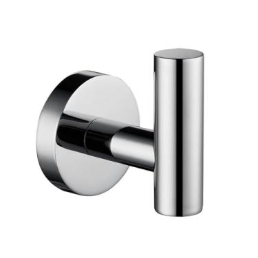 Imagem de Acessórios de banheiro preto cromado - Suporte para papel higiênico com anel para toalha - Aço inoxidável, gancho 2