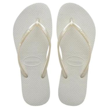 Imagem de Sandália Havaianas Slim Lisa, Branco, 35/36