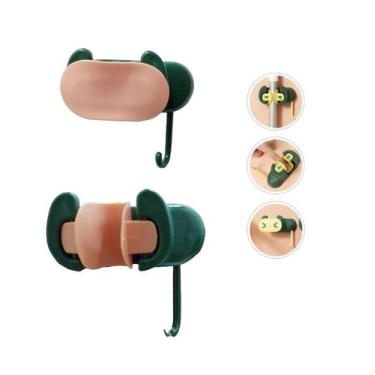 Imagem de Suporte adesivo com gancho para vassoura - bazar do saara