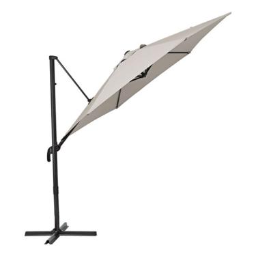 Imagem de Ombrelone Guarda Sol Lateral Hexagonal 288cm Cinza Aluminio
