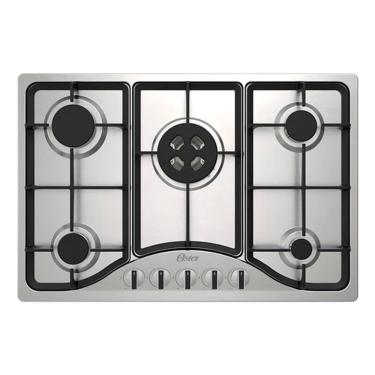 Imagem de Cooktop A Gás 5 Bocas Inox Semiprofissional 76x50cm - Oster