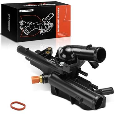 Imagem de A-Premium Conjunto De Alojamento Do Termostato Líquido Arrefecimento Motor Com Sensor E Vedação Compatível Hyundai Kia - Santa Fe, Fe Sport, Sonata, Tucson, Optima, Sorento, Sportage L4 2.4L # 25620