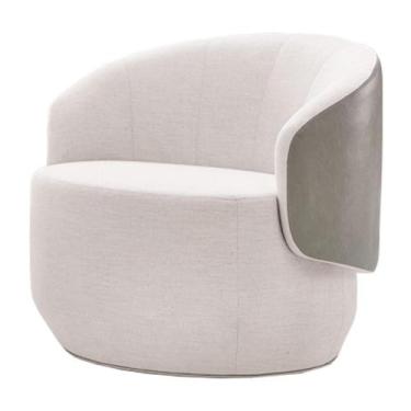 Imagem de Poltrona Ananda Giratoria Bege Claro Acabamento material sintético Cin
