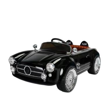 Imagem de Mini Carro Elétrico Infantil Retrô Preto 12V Importway